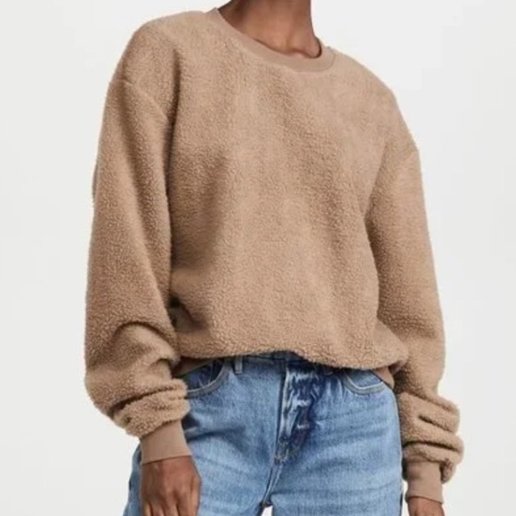 Good American Sherpa Boyfriend Sweatshirt - Picture 1 of 9